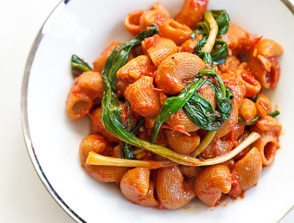 Tomato Ramp Pasta with Chicken