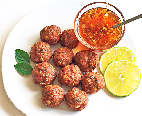 baked vietnamese meatballs