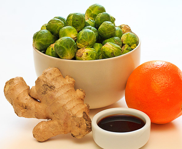 Brussels Sprouts Orange Ginger Soy ingredients