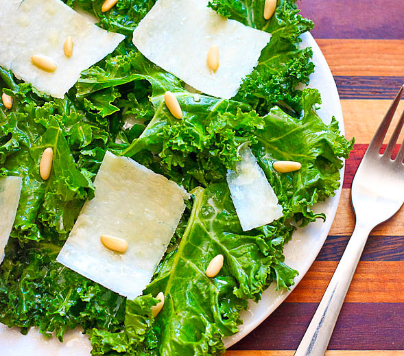 Kale Salad with Toasted Pine Nuts