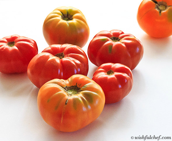 Heirloom Tomato Salad ingredients