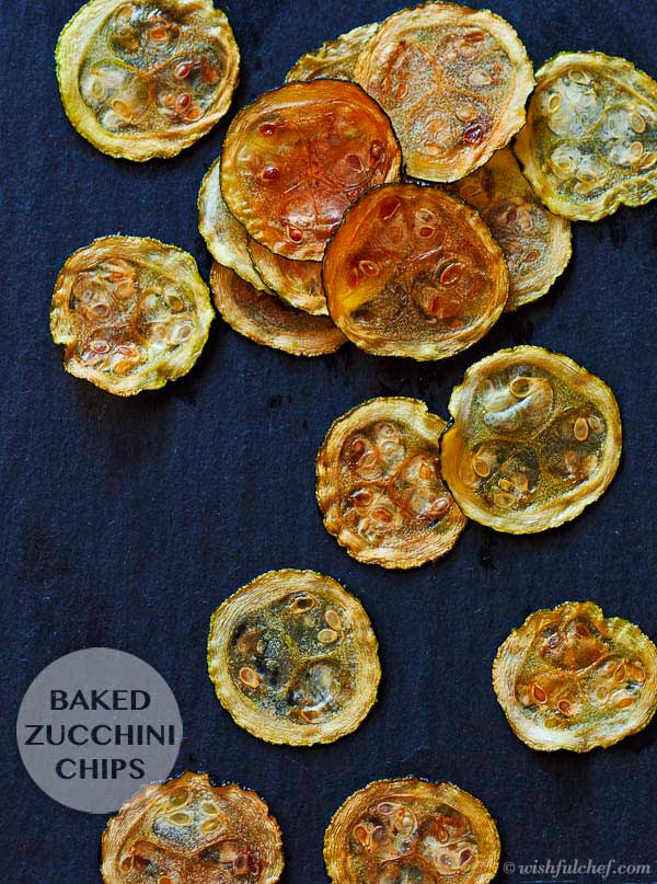 Baked Zucchini Chips - Super Healthy with only 3 Ingredients