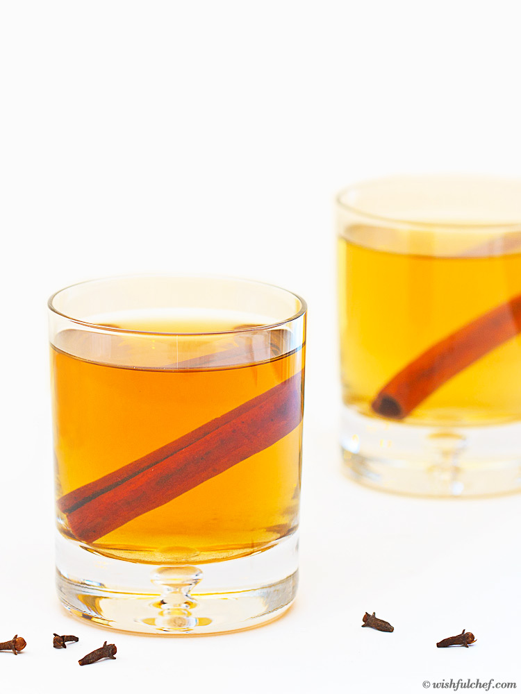 Spiced Bourbon Hot Toddy with Green Tea