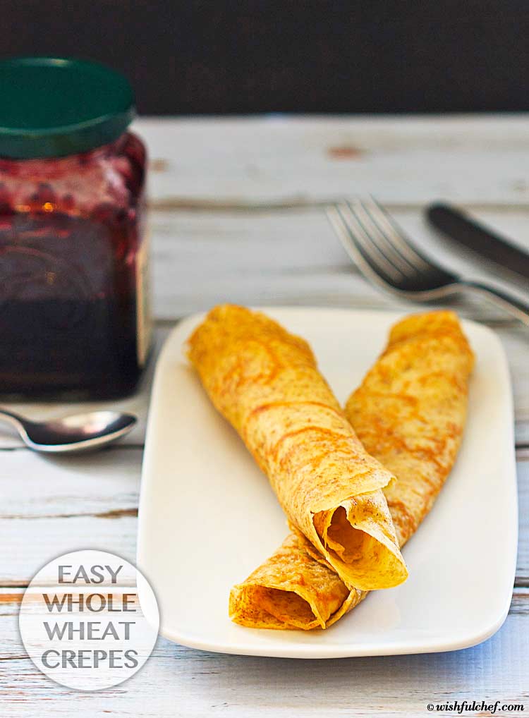 Whole Wheat Crepes - Easy French Pancakes