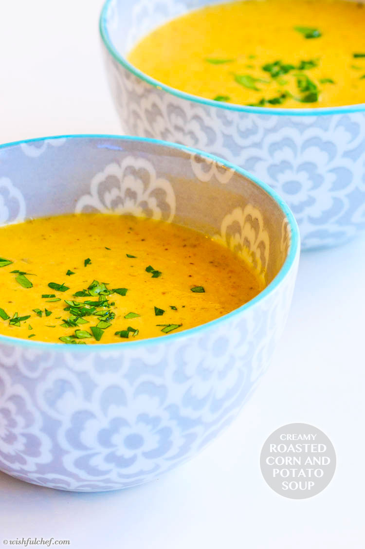 Creamy Roasted Corn Potato Soup