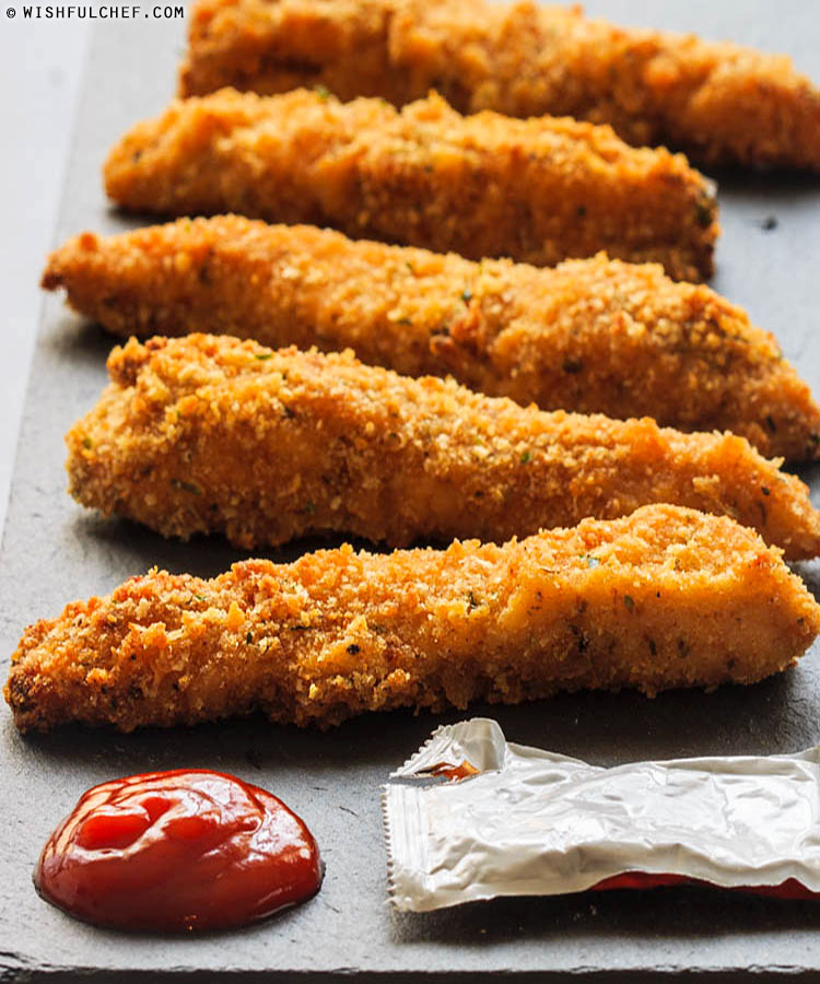 Oven Baked Buttermilk Chicken Strips Wishful Chef