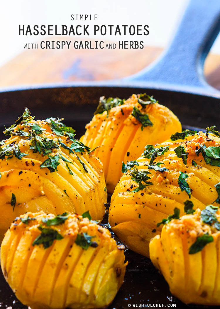 Garlic Hasselback Potatoes